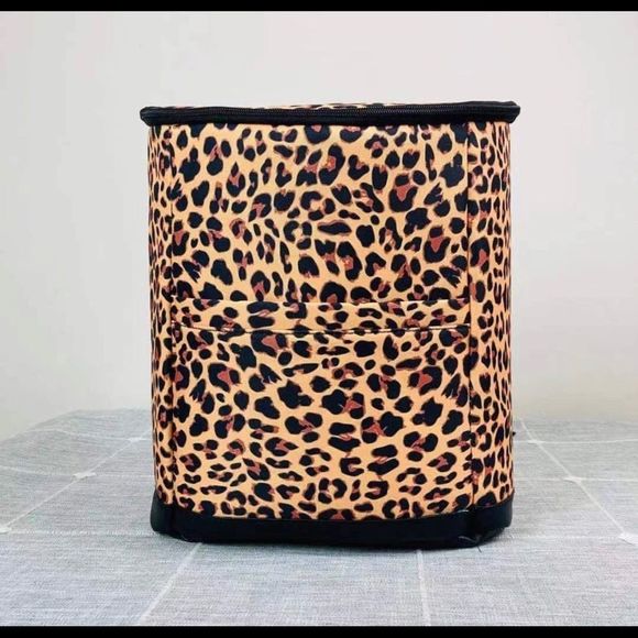 Brand New Leopard Print Insulated Backpack Cooler With Adjustable Straps - Picture 1 of 3